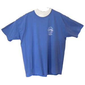 Comfort Wash Mens Fillet and Release Bad to the Bone Blue Logo T Shirt Size 2XL
